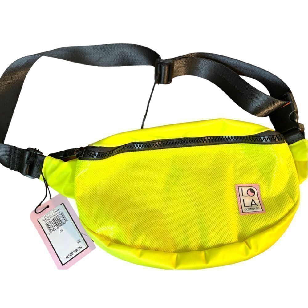 NWT Lola Neon bum fluorescent yellow bag